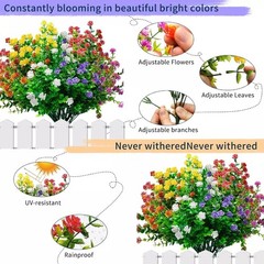 100Pc Artificial Flowers Fake Eucalyptus Plant Outdoor Wedding Home Garden Decor