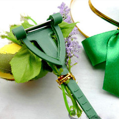 100pcs Green Corsages for Wedding Supplies Floral Ribbon Brooch DIY