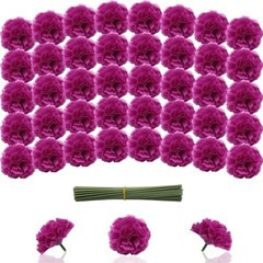 Artificial Marigold Flowers with Stems Pcs Silk Flowers Marigolds 60 Fuchsia