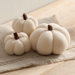 Your Heart’s Content Cozy Mini Knit Set of 3 Small, Snowdrop Multi-sized