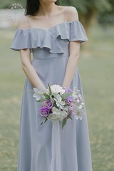 new in box $45 TINGE TIME 11 Inch Wedding Bouquet lilac/white