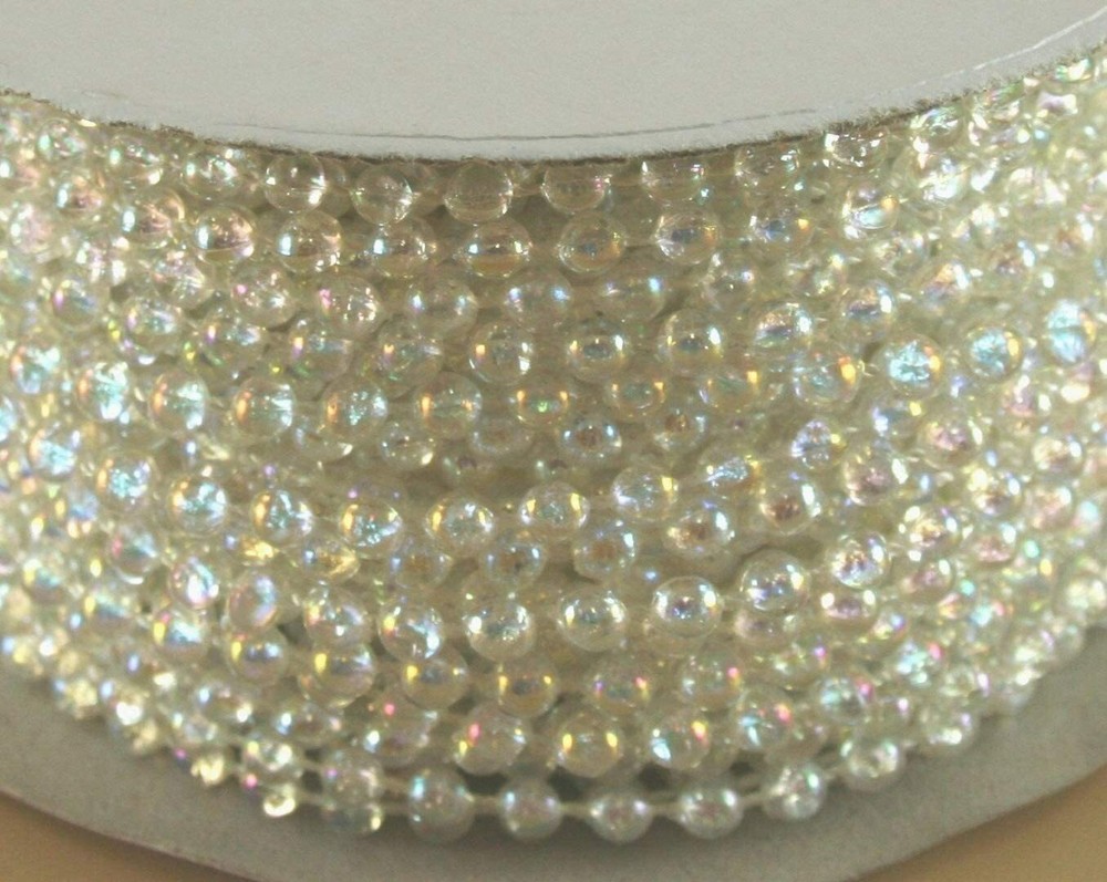 4mm Hanging Plastic Pearls for Party Decoration on a String 24 Yards