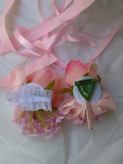 Wedding Bouquets 3pc package Bridal Bouquet SILK flowers Pink Roses Hand Made