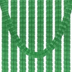 9.8ft Four-Leaf Garland, 9 Pack Tissue Paper Hanging Flower, Dark Green