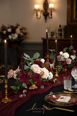 Ling’s moment Wedding Centerpiece Flower with Vase for Ceremony/Reception Tablet