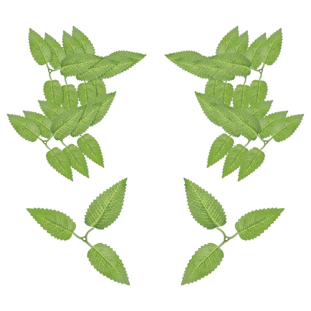 Cherry Blossom Three Fake Leaves 50 Pcs Artificial Plants Greenery Decorations