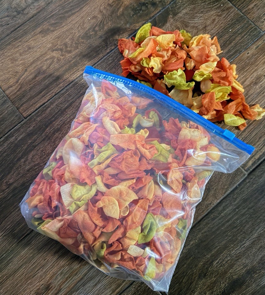 Silk Flower Petals. Wedding. Decor. Bowl Filler. Yellow. Orange. Green.