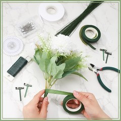 DIY Floral Arrangement Kit – Boutonniere Pins, Wires & Elegant Ribbon Included