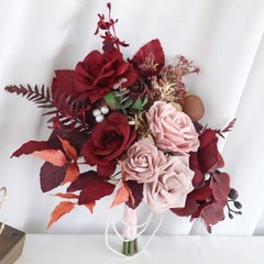 Simulation Rose Bride Wedding Bouquet Wedding Party Decorations for Ceremony