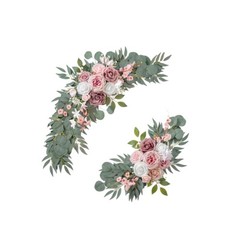 2x Wedding Arch Flowers Wedding Chair Back Flowers Silk Flowers Modern Greenery