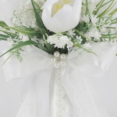 Bridal Bouquet Handheld Bridal Floral Arrangement Silk-Like-Wrapped for