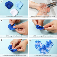 1600 Pcs Bulk Artificial Rose Flower Petals for Valentine Wedding Aisle Decor, F