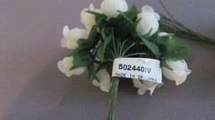 144pc Ivory .5 in Artificial Silk Mini Rose Flowers Craft Wedd Favor Decoration