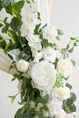 Ling’s Moment Eucalyptus Flower Greenery Garland with Willow Leaves 2pcs, 5.9…