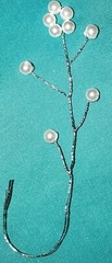 New Pearls Silver Wire Sprays Diamanté 9 Stone Bouquet Accents 10 Ct WEDDINGS