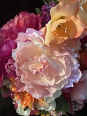 Tropical Floral Centerpiece. Handmade Of High Quality Silk Flowers.