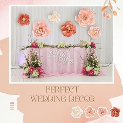 24 Pcs Tissue Paper Flowers, Crepe Paper Flowers Decorations 8″ Assorted Color