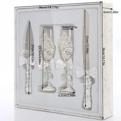 European wedding wedding set romantic wedding glass four-piece cutlery set