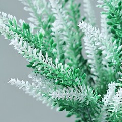 4 Green White 14-Inch LAVENDER FLOWERS ARTIFICIAL Faux Stems Party Home Supplies