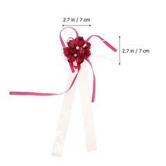 3 Pcs Bridesmaid Flower Wristband Rustic Wedding Wristlet Band Bracelets Decor