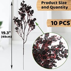 10 Pcs Babys Breath 2 inches (D) x 17.7 inches (W) x 2.5 inches (H) Black