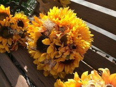 WEDDING FLOWERS sunflower bouquets bridal decorations add RECEPTION 7 bouquet