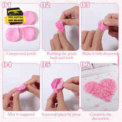 1000PCS Pink Rose Petals, Artificial Silk Flower Petals for Galentines Day Decor