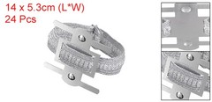 24 Pcs Corsage Wristlet Band Aluminum Wrist Corsage Bracelets Bands Silver