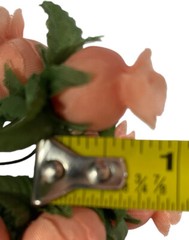 Vintage Poly Silk Rose Buds Flower Wire Stem Bouquet Wedding Crafts Hats Dolls