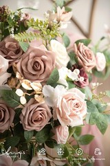 2PCS Dusty Rose Arch Flowers Artificial Floral Swags Wedding Centerpieces Faux