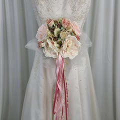 Pink Garden Ballerina Faux Silk Wedding Bouquet