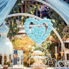 100PCS Foam Roses Artificial Flowers Blue Foam Flowers Bulk Stemless Baby Blue