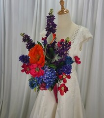 Summer Love Bright and Beautiful Faux Silk Wedding Bouquet
