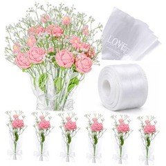 Suncalla 6 Bundle Mother’s Day Crochet Flower Bouquet Handmade Pink Bright