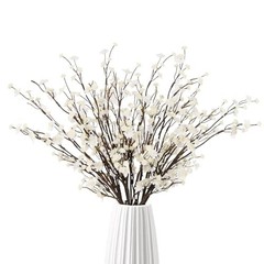 Babys Breath Artificial Flowers,10PCS Realistic Fake Gypsophila Flowers White