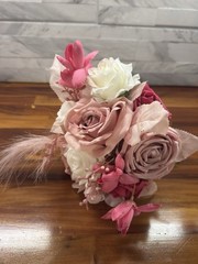 New Pink And White Bridal Bouquet Set Of 4