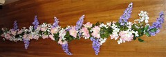 Wedding Fabric Garland 18 feet Purple Wisteria Peony Dogwood Gazebo Decoration