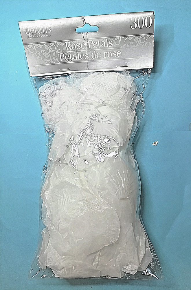 Details Accessories 300 White Artificial Fabric Rose Petals for Wedding Floral