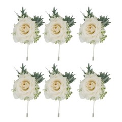 Exquisite Wedding Wristlet Artificial Flower Coordinating Grooms Boutonniere