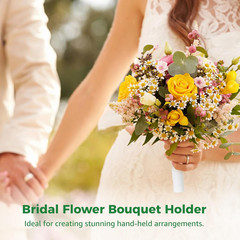 12 Pcs Flower Bouquet Holders Wedding Bridal Bouquet Handle Holders round Foa…