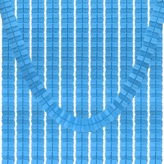 9.8ft Four-Leaf Garland, 12 Pack Tissue Paper Hanging Flower, Sky Blue