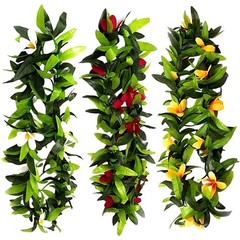 ZCMG Hawaiian Leis Hawaii Tropical Luau Party Green Leaf Medium,