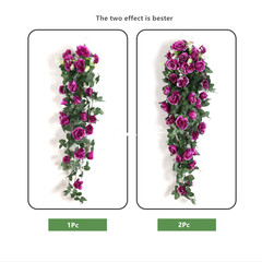 35.4″ Garland Vine Artificial Flower Rose Fake Ivy Plant Home Garden Party Decor