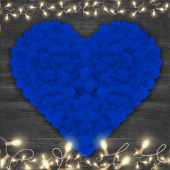 4500 Pack Blue Rose Petals,Artificial Roses Flower Petals for Romantic Night,Val