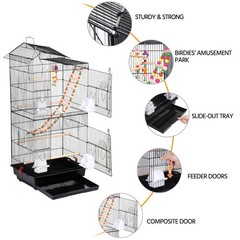 Yaheetech 39-inch Roof Top Large Flight Parrot Bird Cage for Small Quaker Parrot