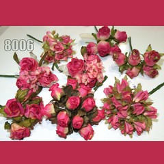 Artificial 🌺 Flowers LOT Floral Decor Wedding Crafts Pink Red Gold Silver Peach