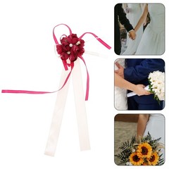 3 Pcs Bridesmaid Flower Wristband Rustic Wedding Wristlet Band Bracelets Decor