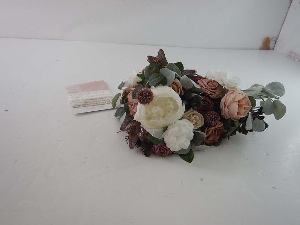 Ling’s moment 15″ Wedding Bouquet, Dusty Rose and Mauve