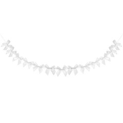 1 String of 13 PCS White Bow Garland Banner Decoration Party Bow