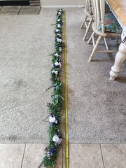 Purple Artificial Flower Garland wreaths for table decor